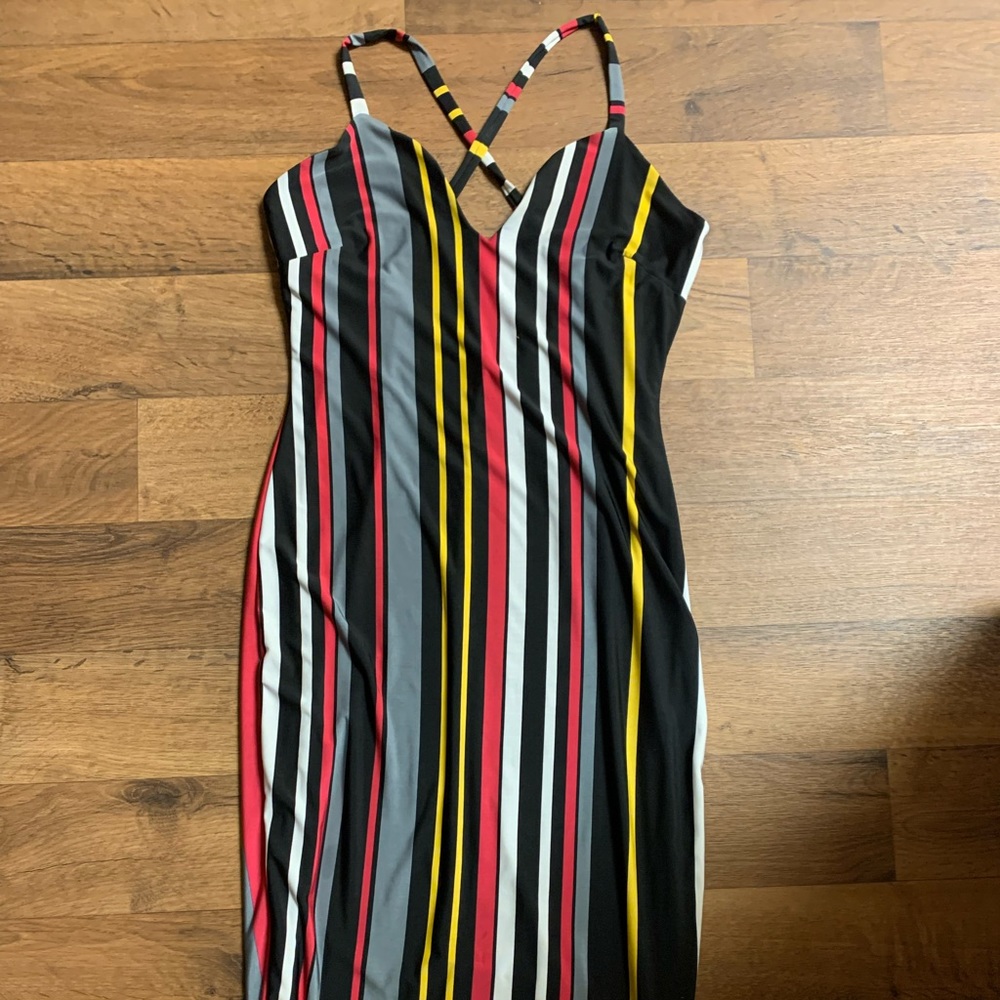 Multicolored Midi Dress